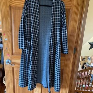 LuLaRoe Black and White Checkered Cardigan